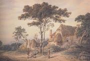William Frederick Wells, Cottages at Knockholt (mk47)